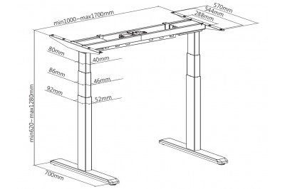 Električno dvižno podnožje optiSMART2plus